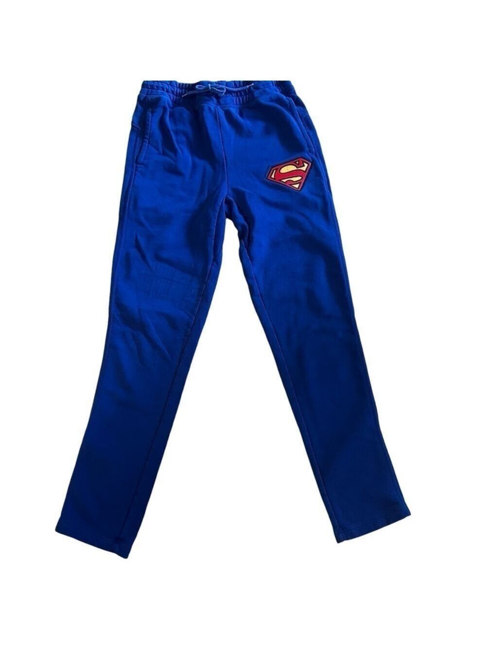 SUPERMAN GAP TRACK PANTS  YOUTH ROYALBLUE  SUPERHERO HALLOWEEN /SZ XXL ( 14-16)
